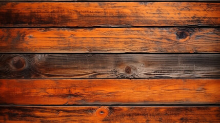 Obraz premium Orange wooden planks background. Backdrops of wooden planks. Created with Generative AI technology.