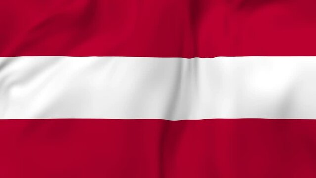Arising map of Austria and waving flag of Austria in background. 4k video.