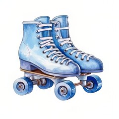 skates on white background with Generative AI technology