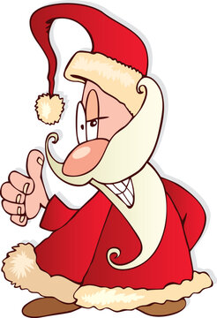 Illustration of cheerful santa claus