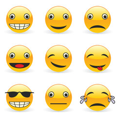 fully editable vector illustration emoticons