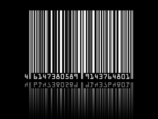 barcode on black background fully editable vector illustration
