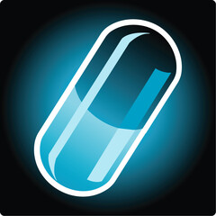 Vector illustration of a capsule