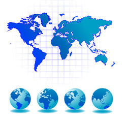 Fototapeta na wymiar Map of the world - world illustration