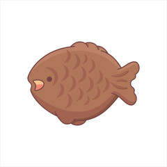 Taiyaki Fish, Boongabbang, Fish Ice Cream, Taiyaki Ice Cream, Asian Dessert Japanese Traditional Fish Taiyaki, Green Tea Ice Cream Illustration Background