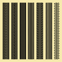 repeating tire track collection - vector illustration © Designpics