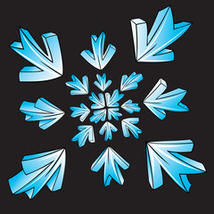 computer vector arrows design vector