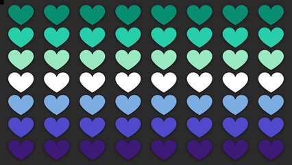 Happy Pride Month Gay Men's Pride Flag Heart Line Background