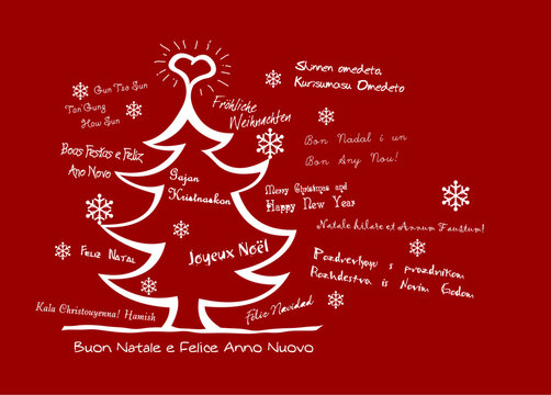 Christmas wishes in several languages