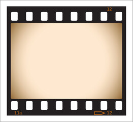 Sepia film strip illustration.  Please check my portfolio for more film illustrations.