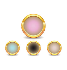 gold classic empty buttons