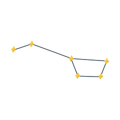 stars constellation Ursa Major space sky white