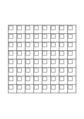 Quadratische fläche gefüllt mit 64 quadratischen elementen