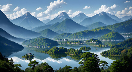 Serene Lakeside, AI Generated