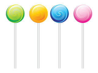 a unique set of colorful Lolipops vector illustration