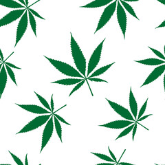cannabis seamless pattern, abstract texture; vector art illustration