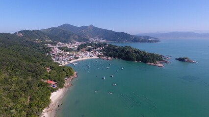 Fototapeta na wymiar Vista aérea de Governador Celso Ramos Santa Catarina Brasil