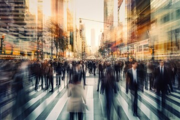 Obraz premium Abstract business background. Dynamic business environment surrounding with building.