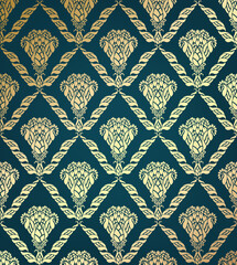 Vector beauty royal decorative seamless floral ornament