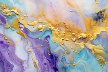 Natural luxury abstract fluid art painting in alcohol ink technique.