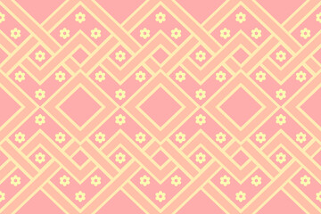 Geometric ethnic oriental pastel colors  pattern traditional Design for background,carpet,wallpaper,clothing,wrapping,fabric,Vector illustration.embroidery style.