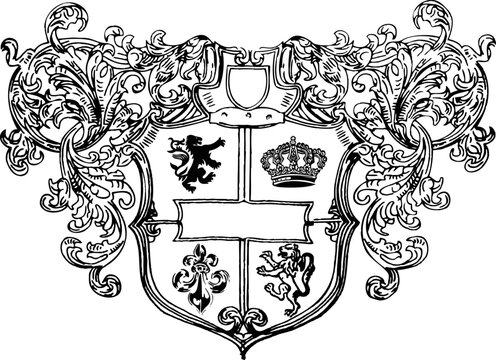 military shield emblem design