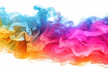 Fototapeta premium colorful smoke isolated on white
