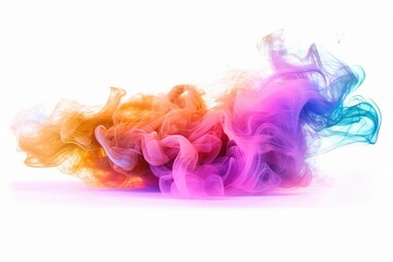 Fototapeta na wymiar colorful smoke on white background