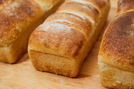 Loaves of brioche bread