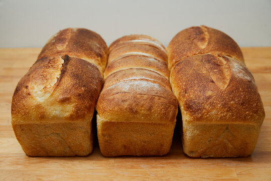 Loaves of brioche bread