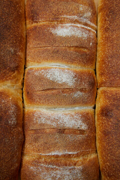 Loaves of brioche bread