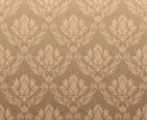 Gordijnen Damask seamless vector background.  For easy making seamless pattern just drag all group into swatches bar, and use it for filling any contours. © Designpics