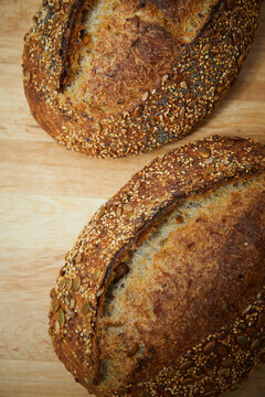 Seeded sourdough bread