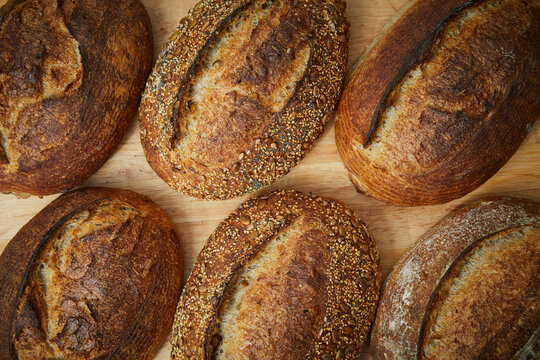 Natural and Seeded sourdough bread 
