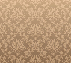 Damask seamless vector background.  For easy making seamless pattern just drag all group into swatches bar, and use it for filling any contours.