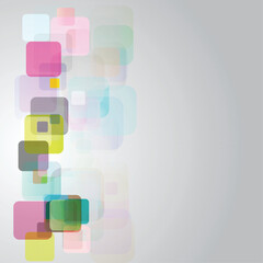 Obraz premium Abstract background of semi transparent squares