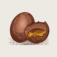 Egg illustration in vintage style