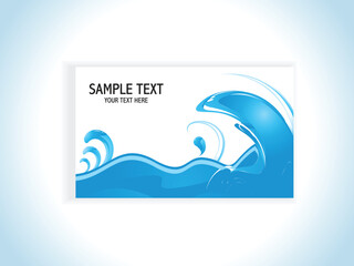 abstract colorful business card vector illustration