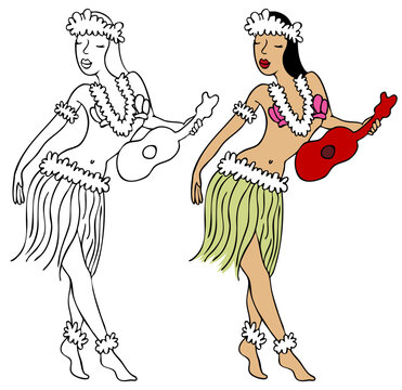 An image of a hula girl.