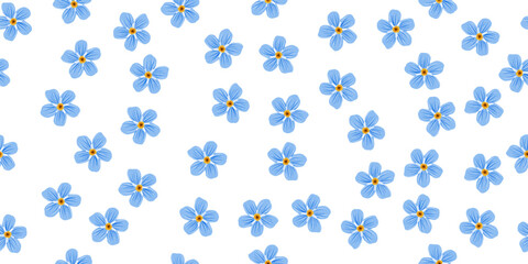 SEAMLESS PATTERN OF LITTLE WHITHE FLOWERS ON A WHITE BACKGROUND IDEAL FOR CLOTHING PRINTS AND CUSTOM WALLPAPER