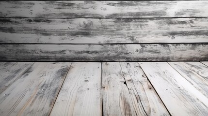 White wooden planks background. Backdrops of wooden planks. Created with Generative AI technology.