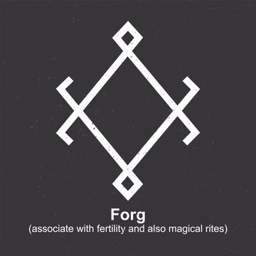 Forg (associate with fertility and also magical rites) - Berber Symbol, Amazigh Symbol, North African Amazigh Berber Symbols Meaning, Vector