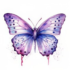 butterfly on a white background with Generative AI technology