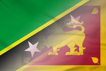 Saint Kitts and Nevis and Sri Lanka official flag transborder relations LKA KNA