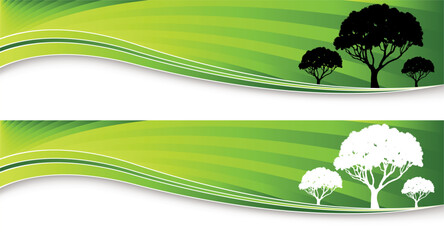 An image of two tree banners.