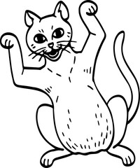 cute cartoon cat drawing.