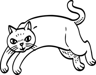 cute cartoon cat drawing.
