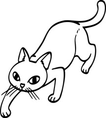 cute cartoon cat drawing.