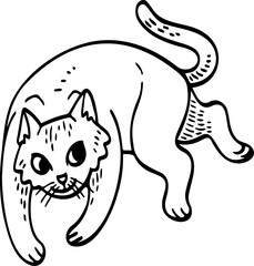cute cartoon cat drawing.