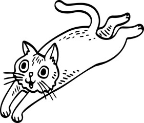 cute cartoon cat drawing.